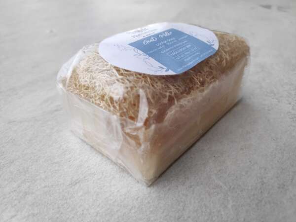 savon luffa lait chevre