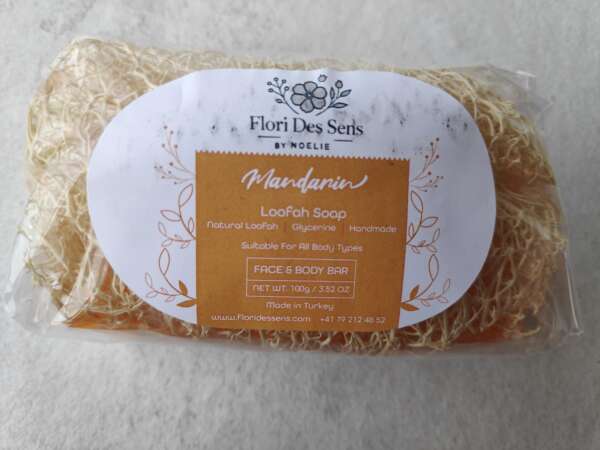 savon luffa mandarine