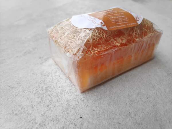 savon luffa orange